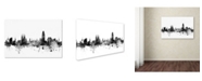 Trademark Global Michael Tompsett 'Barcelona Spain Skyline B&W' Canvas Art - 22" x 32"